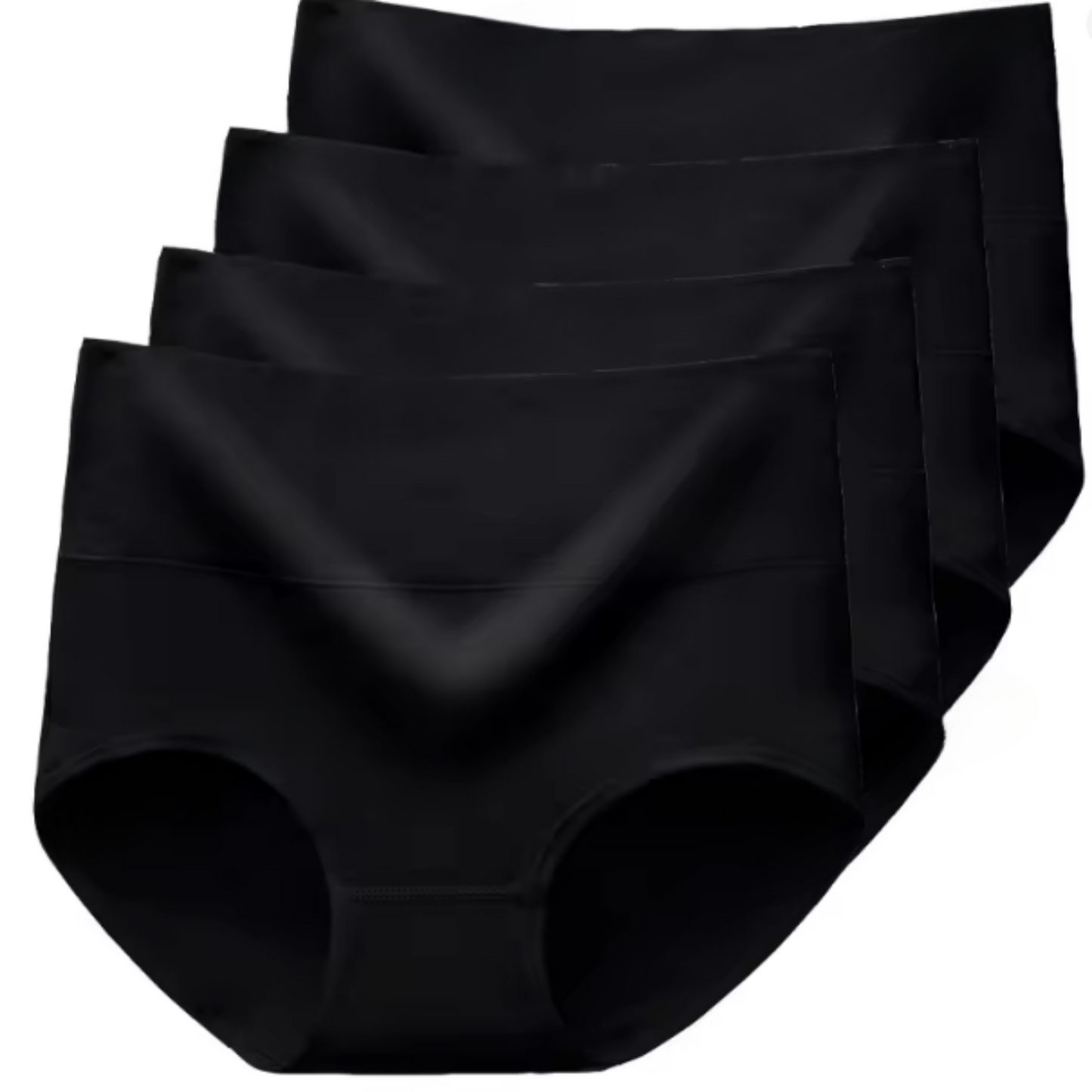 Cotton High-Waist Briefs - 4-Pack Multicolor Set