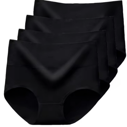 Cotton High-Waist Briefs - 4-Pack Multicolor Set