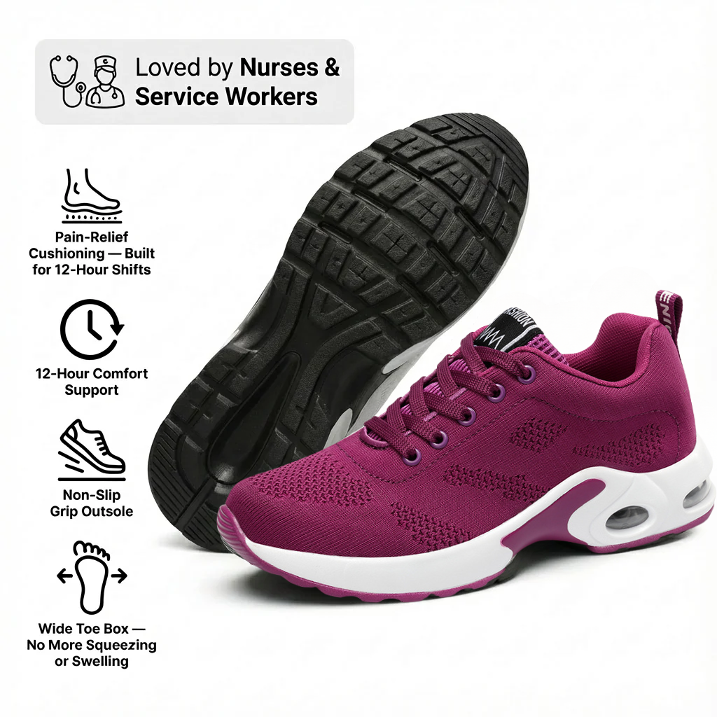 AuraHer™ Pro — 12-Hour Shift Shoes for All-Day Foot, Knee & Back Pain Relief