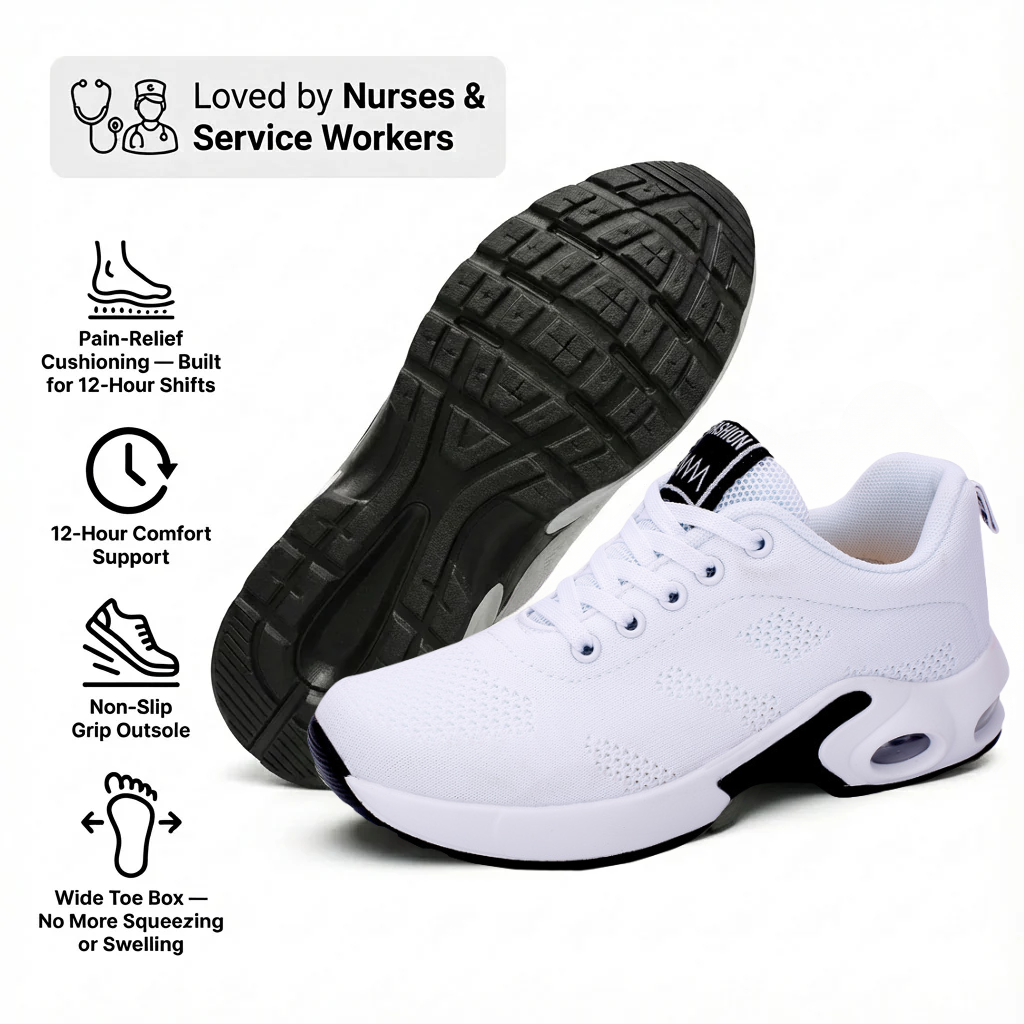 AuraHer™ Pro — 12-Hour Shift Shoes for All-Day Foot, Knee & Back Pain Relief